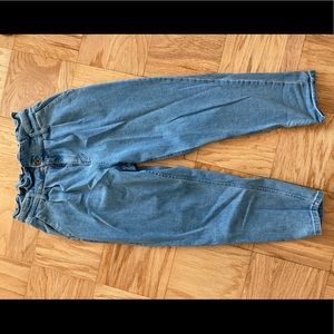 WHO WHAT WEAR paper bag jeans